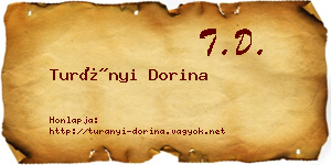 Turányi Dorina névjegykártya